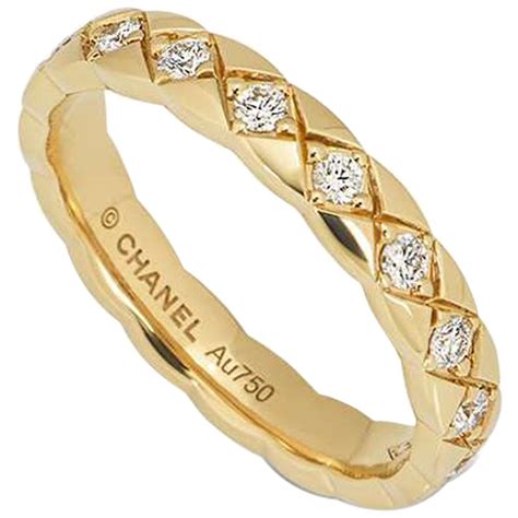 chanel gold band|chanel diamond rings for women.